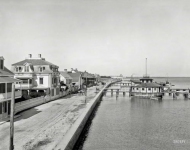 Circa 1897. The sea wall at St. Augustine
